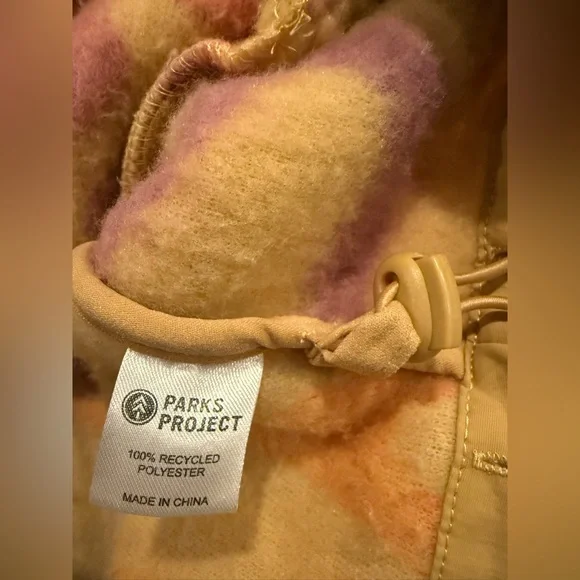 Parks Project Fleece Yellowstone Geysers High Pile Colorful Swirl Jacket Sz 3XL - Picture 6 of 6
